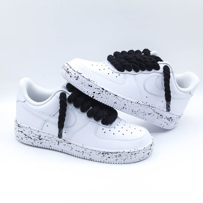 nike air force 1 rope laces noir sneakers custom gros lacets en corde af1 custom