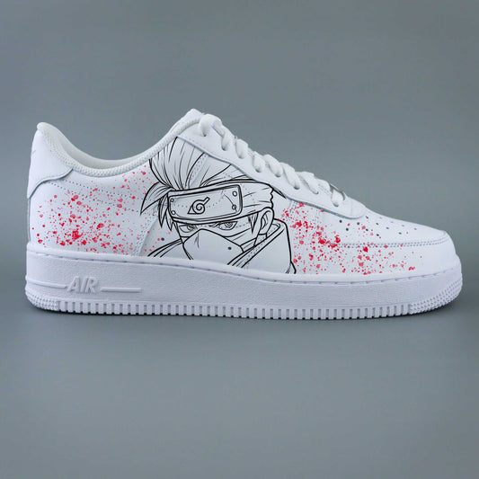 nike air force 1 custom kakashi hatake splash rouge naruto shippuden