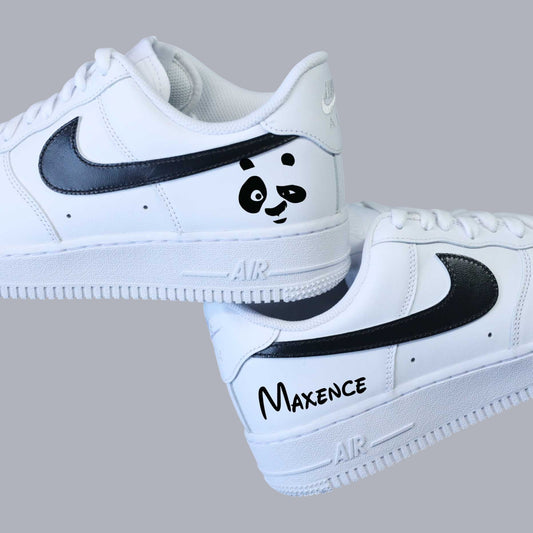 Air Force 1 custom panda avec prénom personnalisable – sneakers personnalisées enfant nike disney