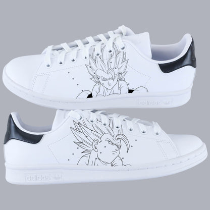 sneakers personnalisées Dragon Ball Gogeta Super Saiyan stan smith custom dbz vegeta nike dragon ball
