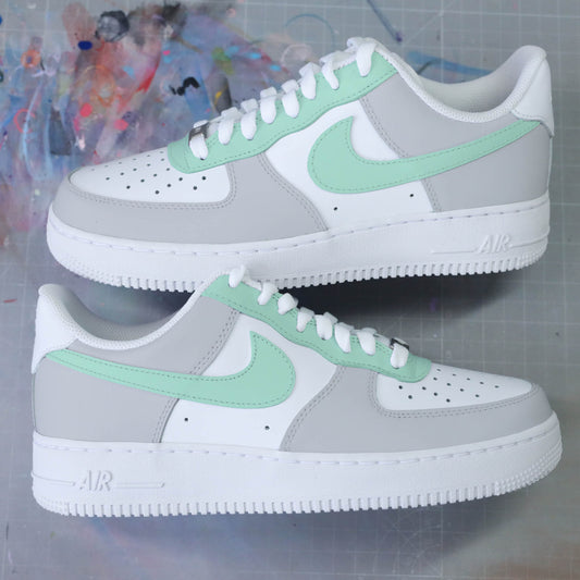 nike air force 1 custom vert pastel sneakers personnalisables pour femme af1 custom unisexe