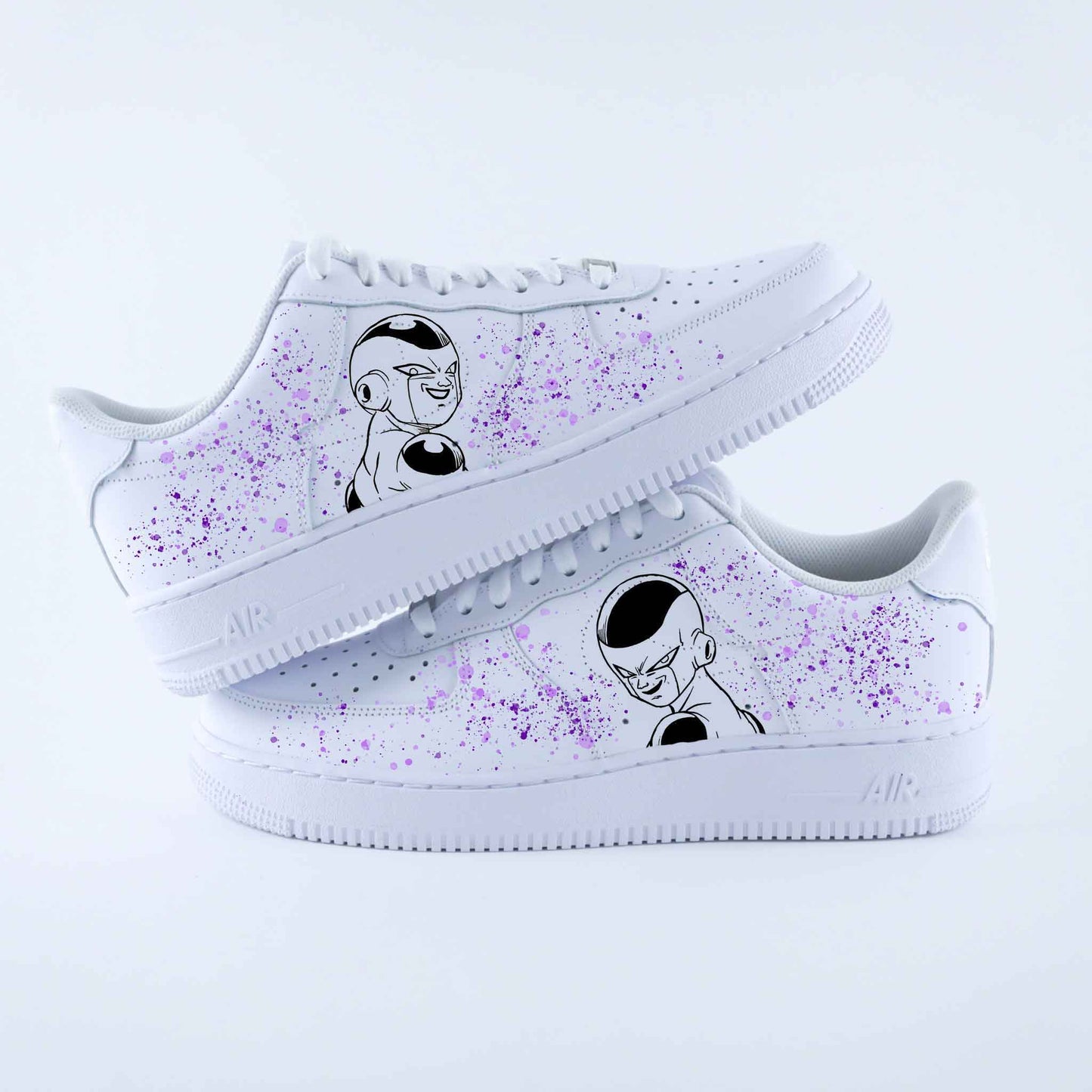 nike air force one custom dragon ball z freezer sneakers custom frieza pour homme af1 manga dbz son goku 