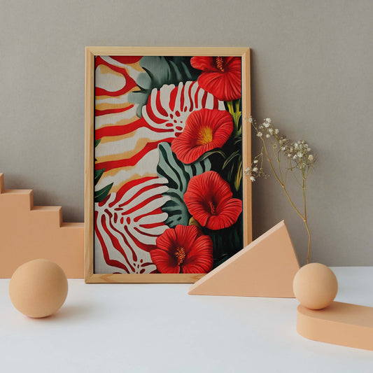 Affiche bohème floral déco boho murale