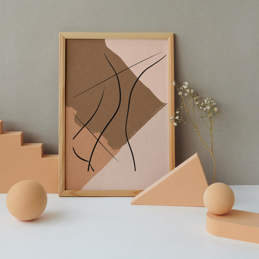 Affiche murale minimaliste visage abstrait style moderne décoration intérieure sans cadre