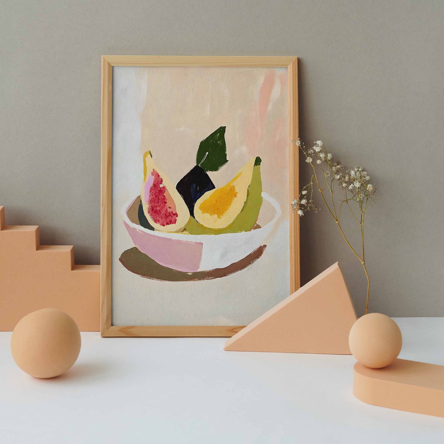 Affiche Bohème Scandinave – Illustration Figues Minimaliste