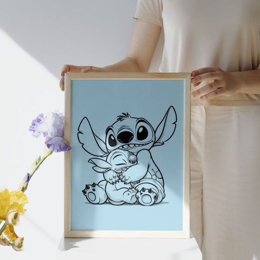 Affiche Stitch Disney décoration murale enfant format A3
