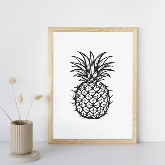 Poster ananas tropical design moderne format A3 30x40cm
