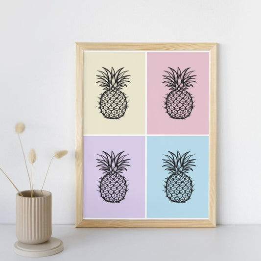 Poster ananas pop art déco murale streetart cuisine salon chambre moderne maisons du monde