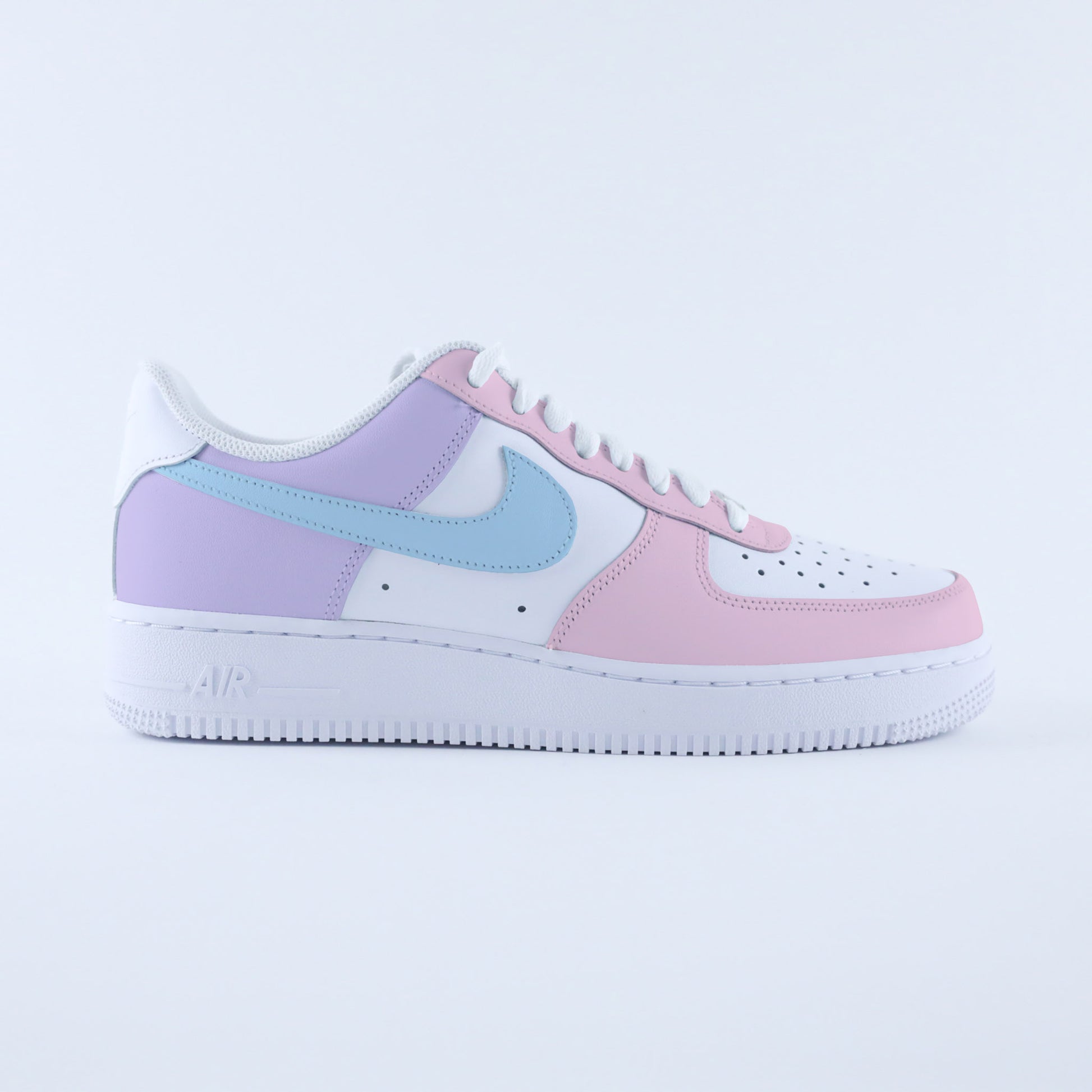 nike air force 1 custom pastel turquoise lila nike rose pastel pour femme baskets personnalisées baby pink, sneakers custom tons pastel pour enfants, chaussures personnalisables pink af1 custom unisexe nike rose femme