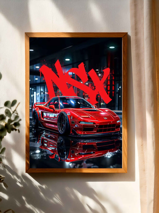 Affiche décorative Honda NSX JDM tuning japonais, voiture de course, poster de Honda NSX