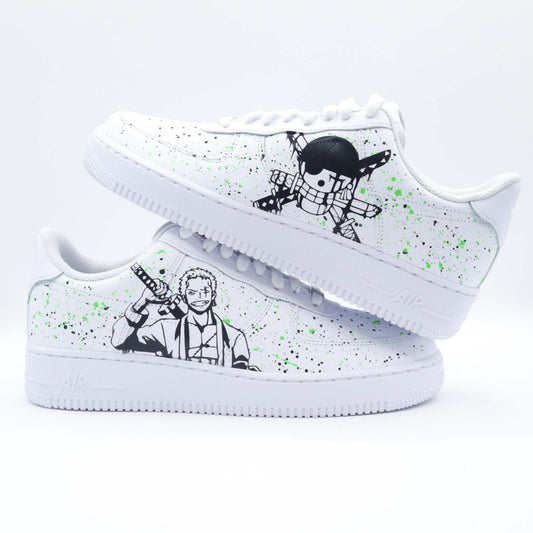 nike air force 1 one piece sneakers custom manga af1 roronoa zoro pour homme baskets personnalisable luffy chopper nike pirates