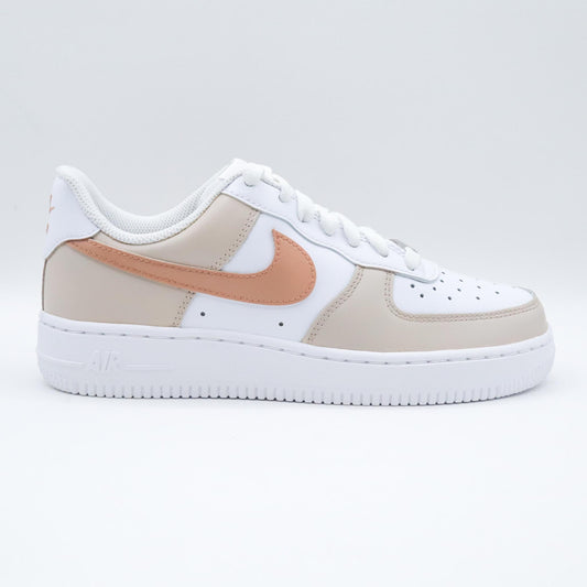 nike air force 1 custom beige terra cotta sneakers custom pour femme af1 personnalisable nike custom pastel