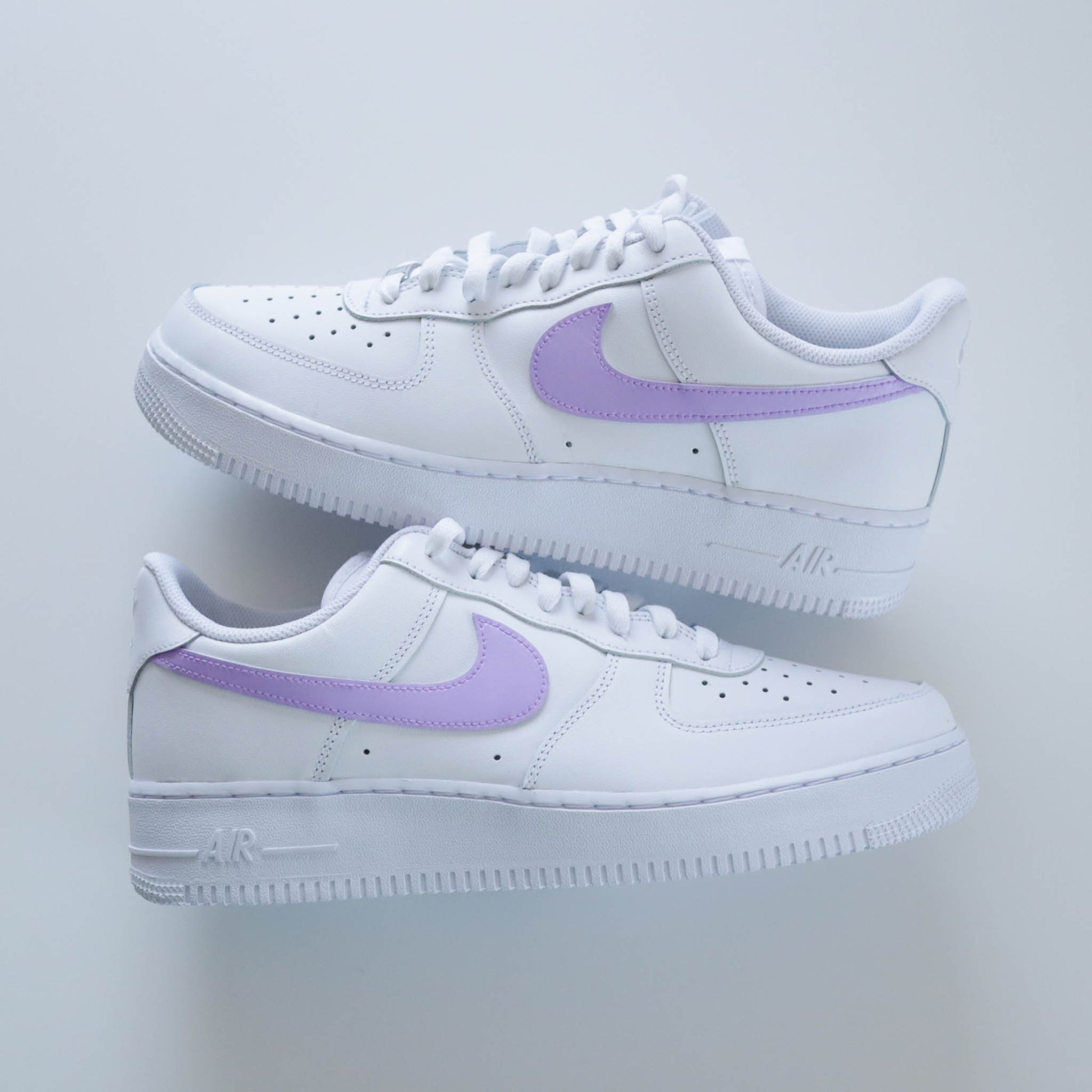 nike air force 1 violet lila baskets custom pour femme nike violette af1 pastel 