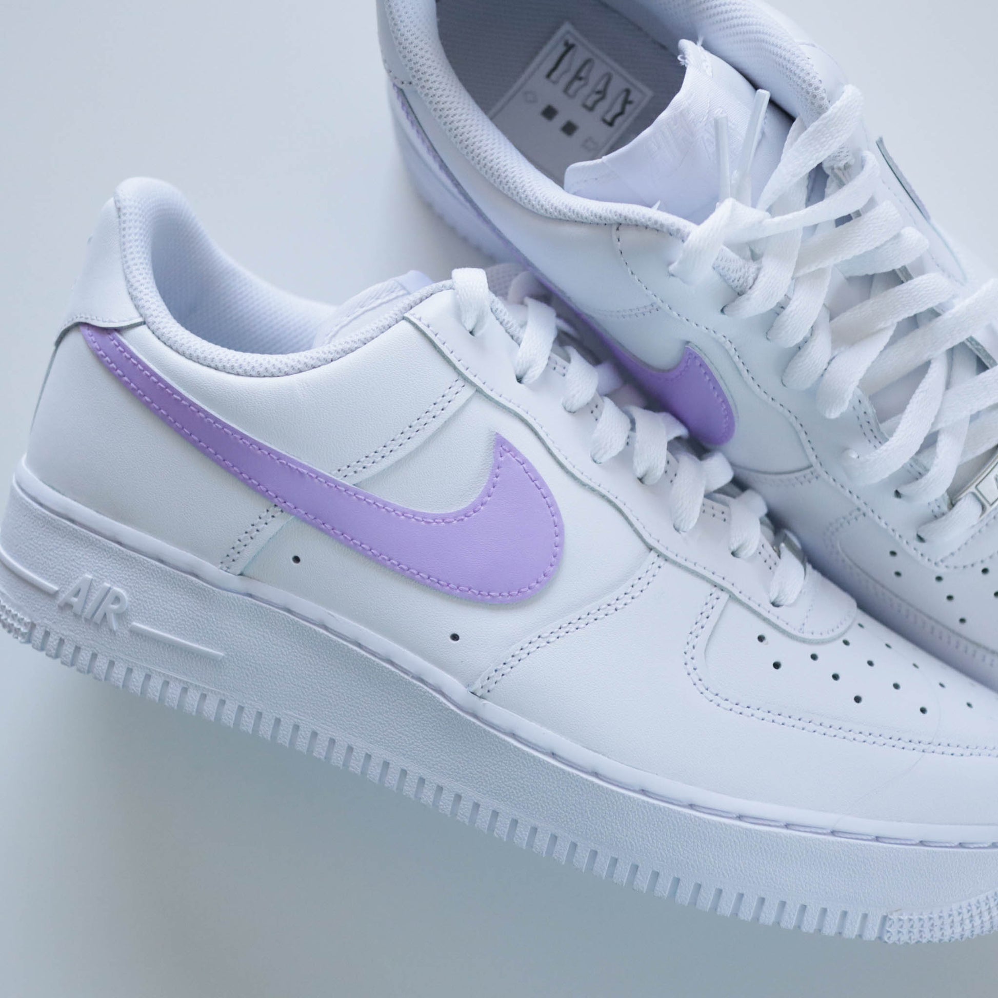 nike air force 1 violet lila baskets custom pour femme nike violette af1 pastel 