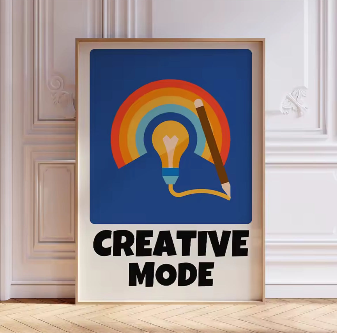Affiche motivante Creative Mode – Poster déco murale art minimaliste