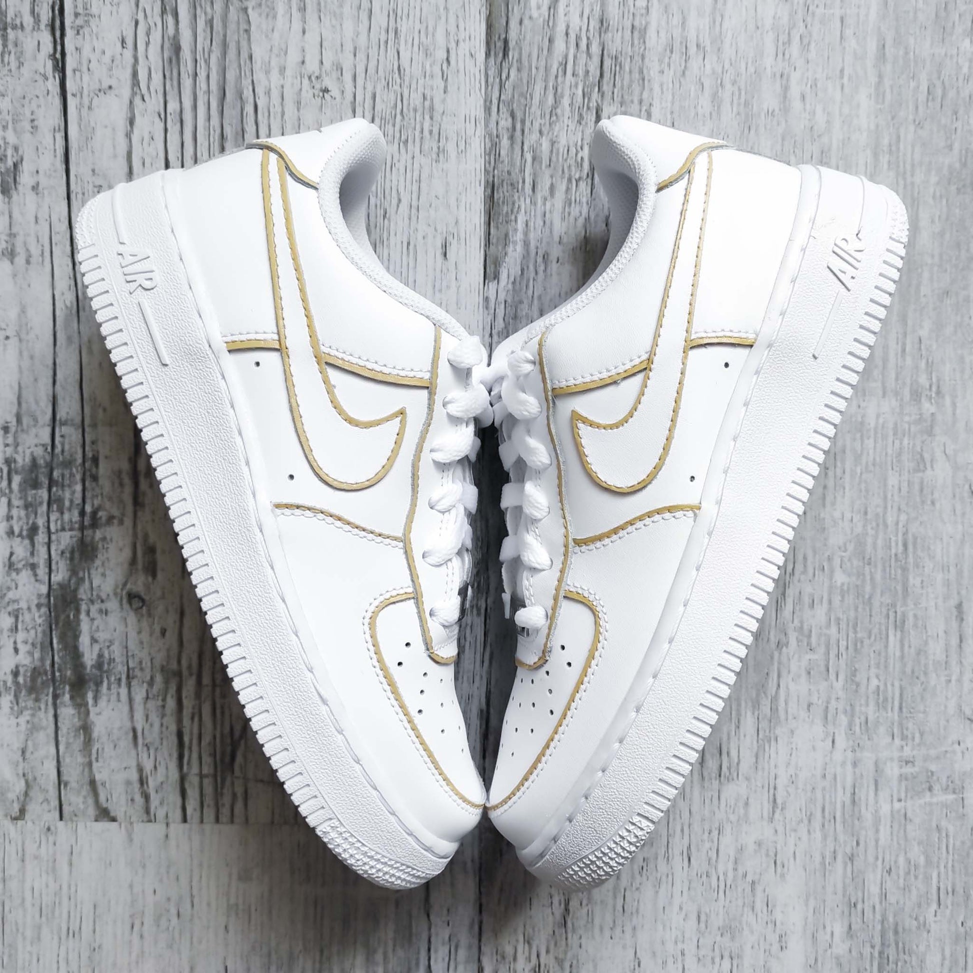 nike air force 1 custom beige sable sneakers custom outline nike personnalisables af1 custom femme