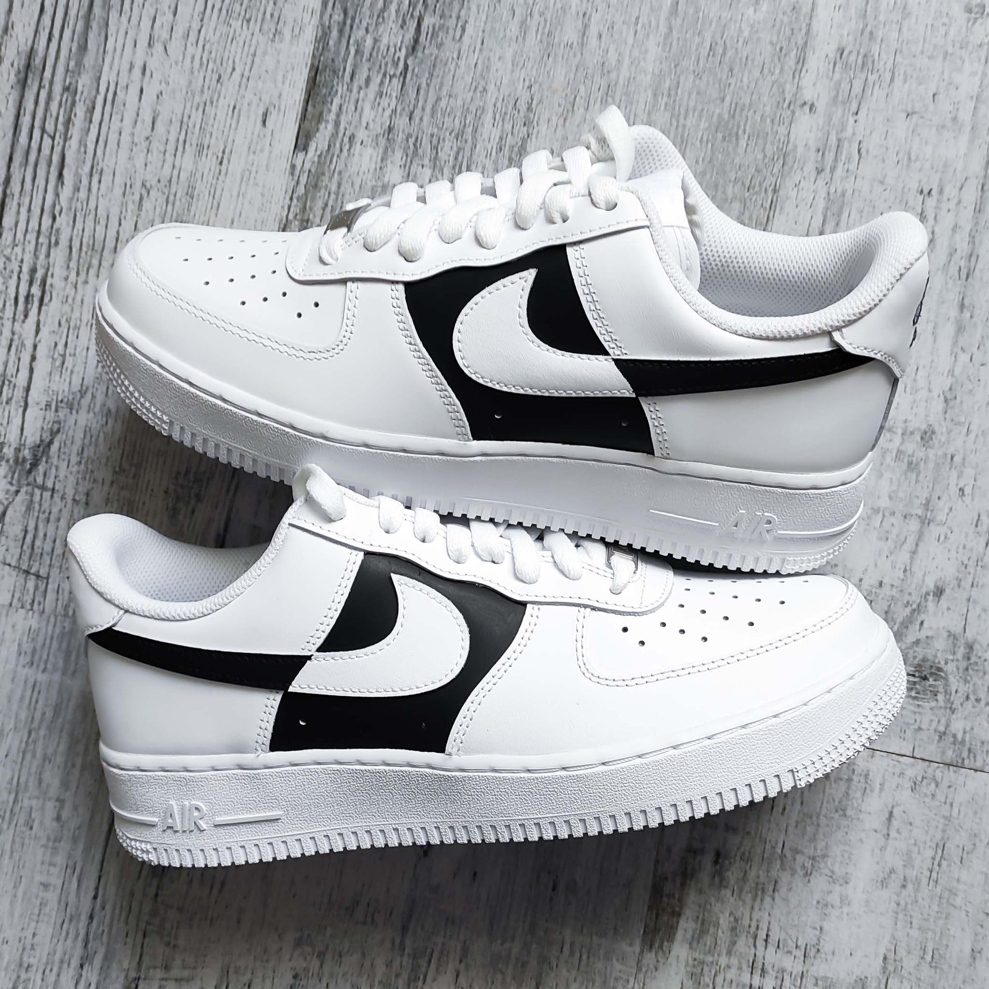 nike air force 1 custom noir sneakers personnalisées unisexe nike af1 personnalisables baskets custom femme