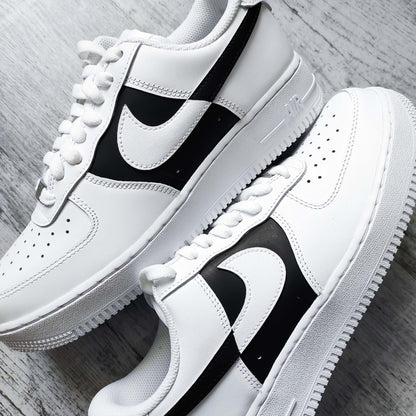 nike air force 1 custom noir sneakers personnalisées unisexe nike af1 personnalisables baskets custom femme