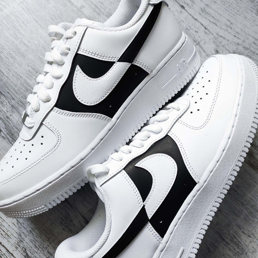 nike air force 1 custom noir sneakers personnalisées unisexe nike af1 personnalisables baskets custom femme