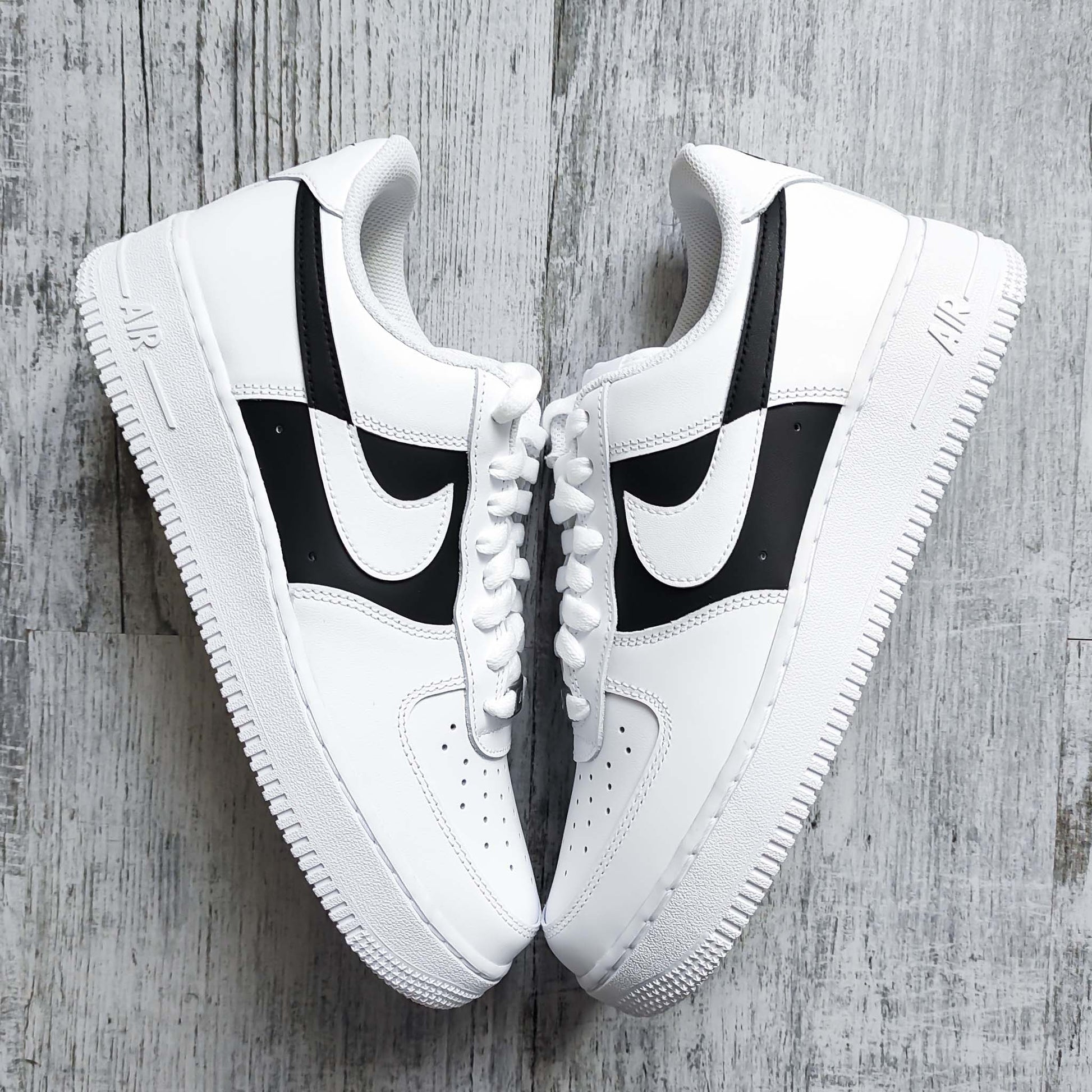 nike air force 1 custom noir sneakers personnalisées unisexe nike af1 personnalisables baskets custom femme