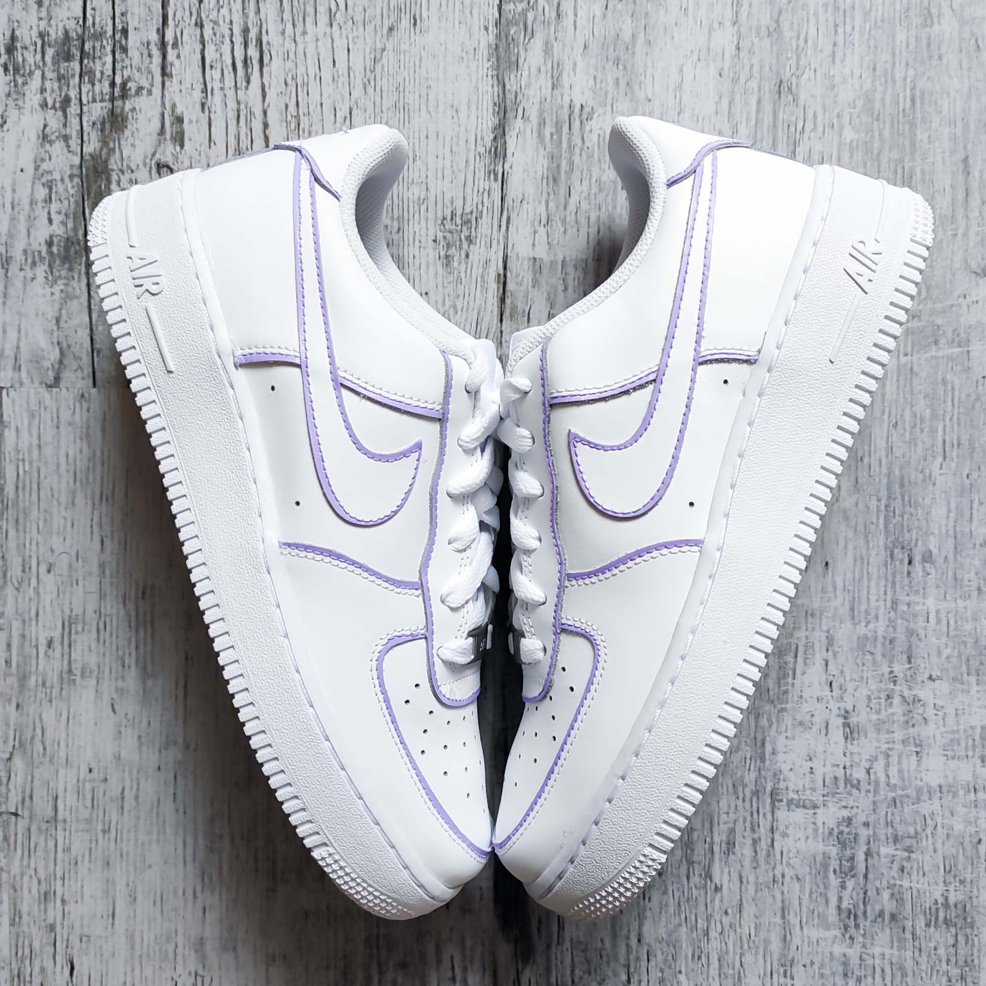 nike air force 1 custom lila sneakers personnalisées pour femme af1 pastel nike violet clair baskets custom enfant