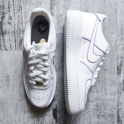 nike air force 1 custom lila sneakers personnalisées pour femme af1 pastel nike violet clair baskets custom enfant