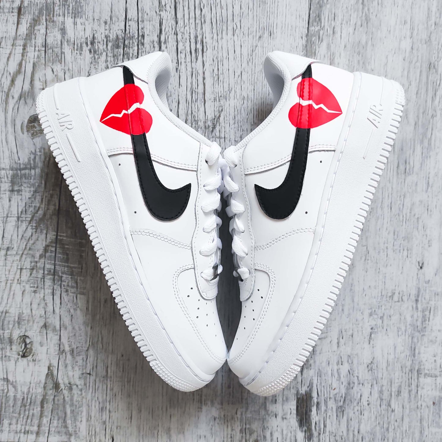 nike air force 1 custom coeur brisé nike personnalisé pour femme af1 pastel baskets custom enfant