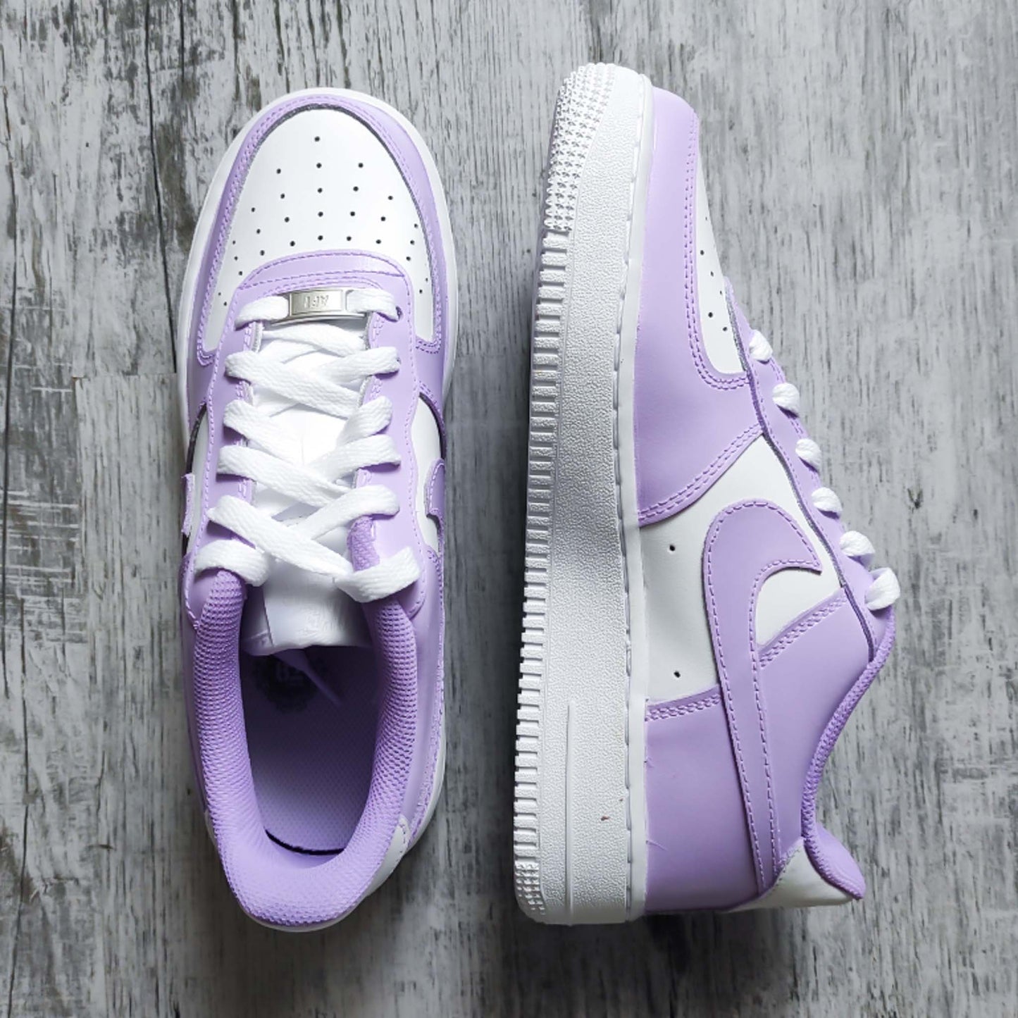 nike air force one lila pastel baskets personnalisé pour femme baskets custom enfants nike personnalisable af1 violette