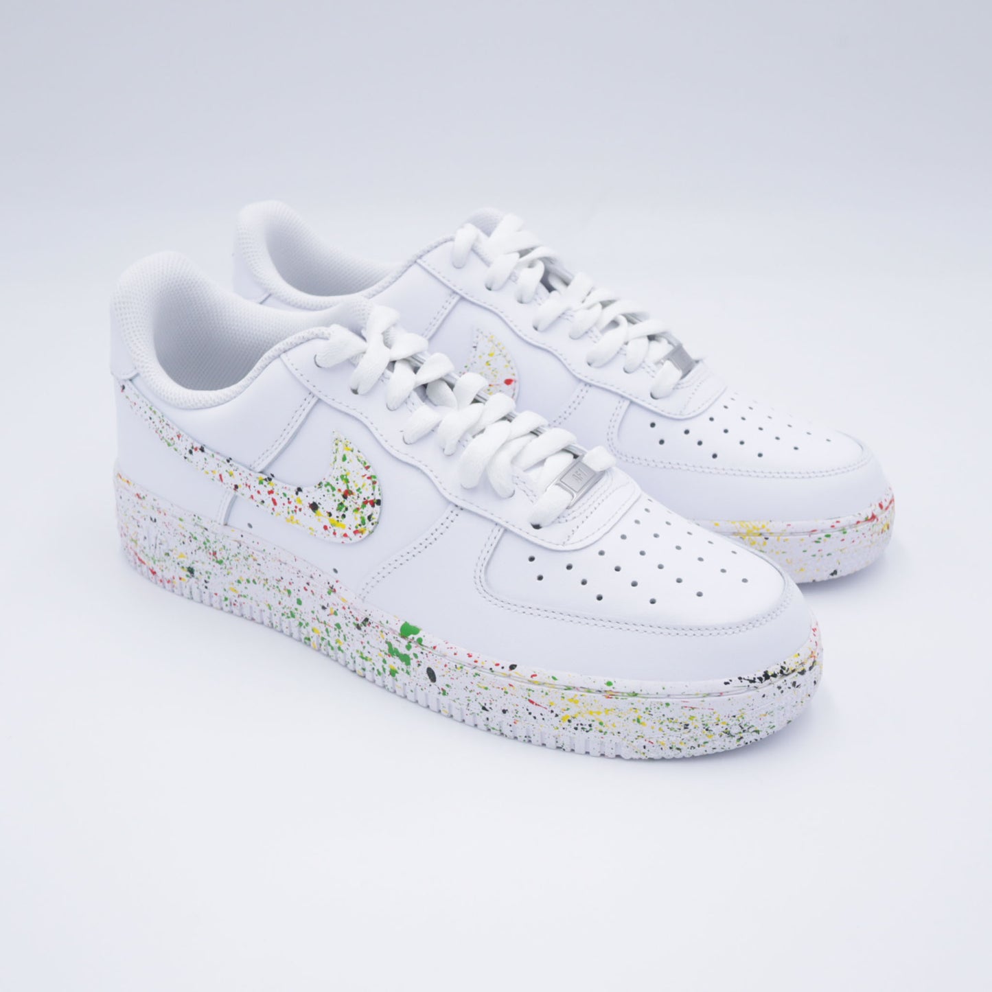Nike Air Force 1 custom paint splash multicolore – peinte à la main avec éclaboussures colorées