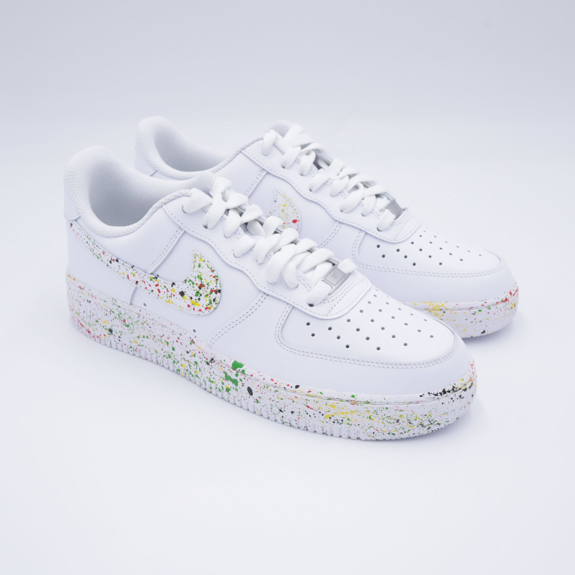 Nike Air Force 1 custom paint splash multicolore – peinte à la main avec éclaboussures colorées