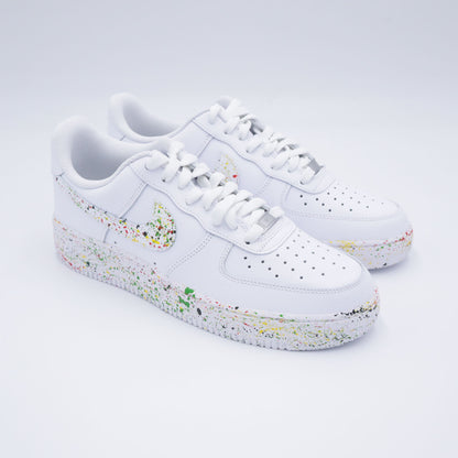 Nike Air Force 1 custom paint splash multicolore – peinte à la main avec éclaboussures colorées