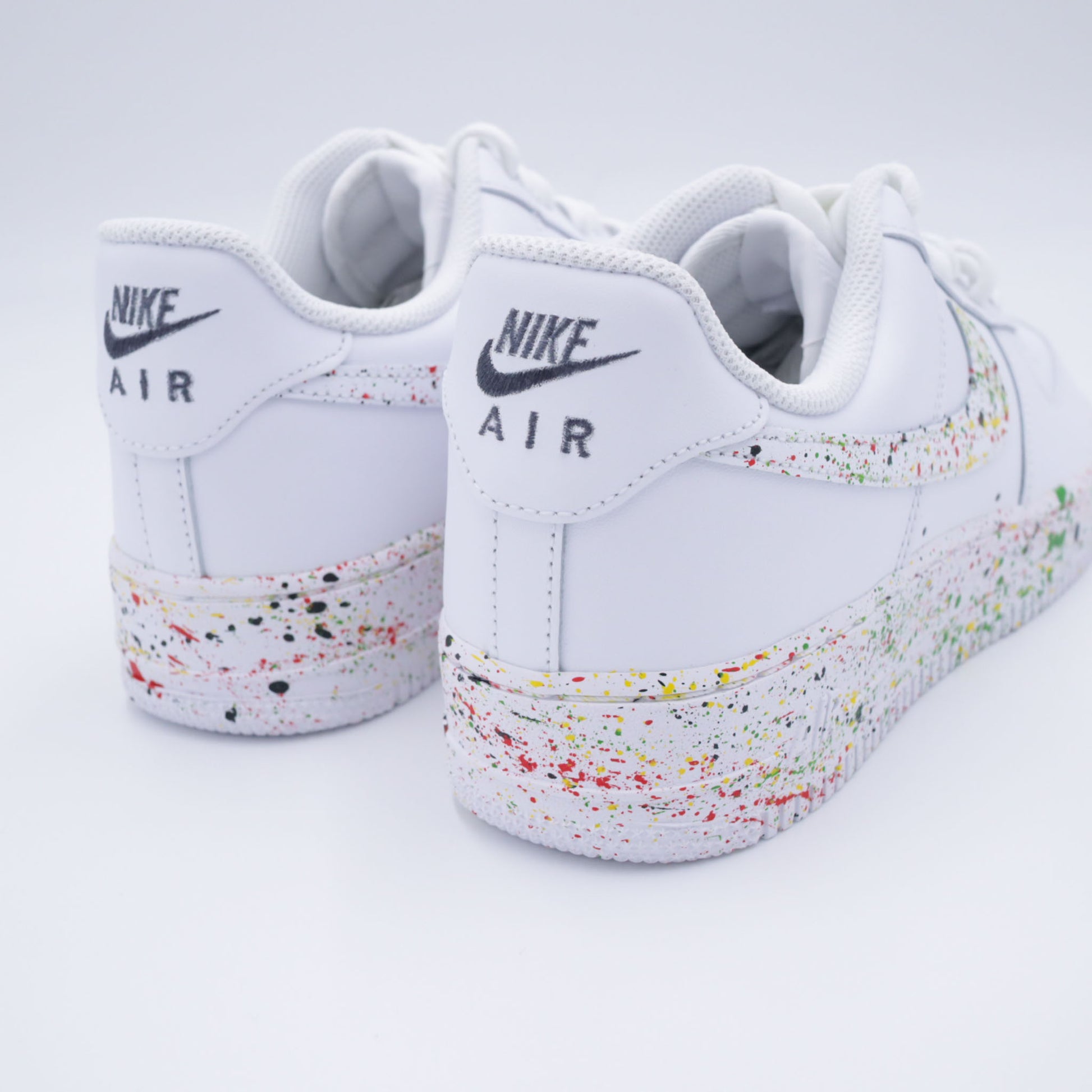 Nike Air Force 1 custom paint splash multicolore – peinte à la main avec éclaboussures colorées