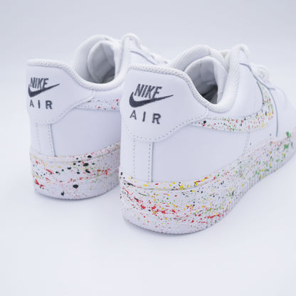 Nike Air Force 1 custom paint splash multicolore – peinte à la main avec éclaboussures colorées