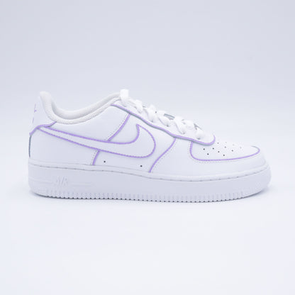 nike air force 1 custom pastel outline lila sneakers custom af1 violette pur femme
