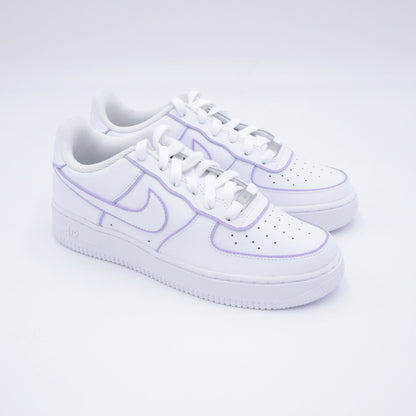 nike air force 1 custom pastel outline lila sneakers custom af1 violette pur femme
