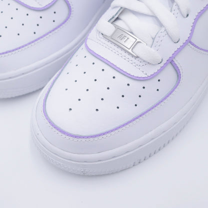 nike air force 1 custom pastel outline lila sneakers custom af1 violette pur femme