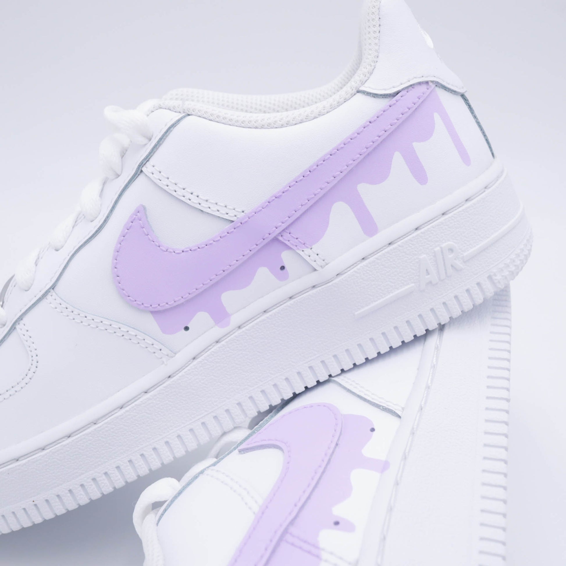 nike air force 1 custom lila sneakers custom pour femme violet clair nike pastel personnalisable