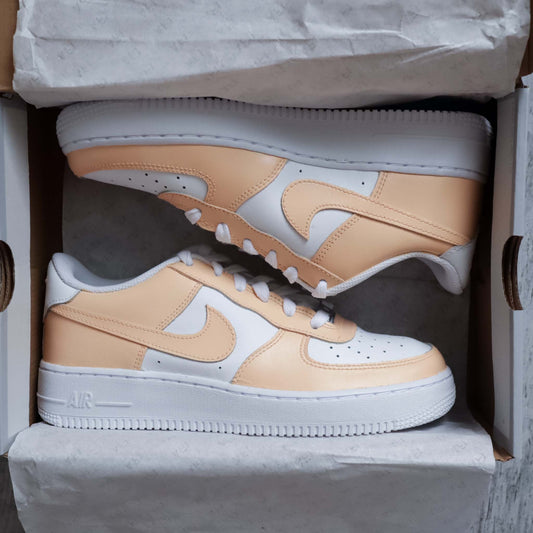 nike air force one custom orange pastel baskets custom pour femme sneakers personnalisées af1 custom
