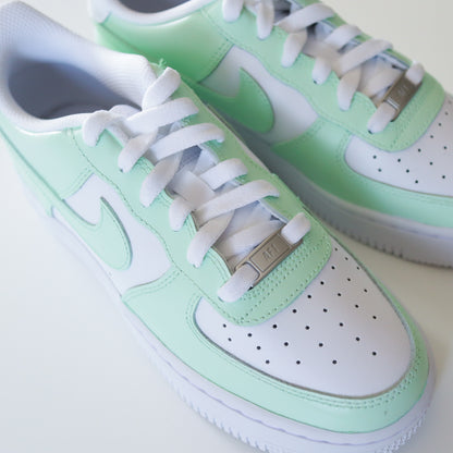 nike air force one vert pastel baskets custom pour femme af1 personnalisable sur mesure nike menthe