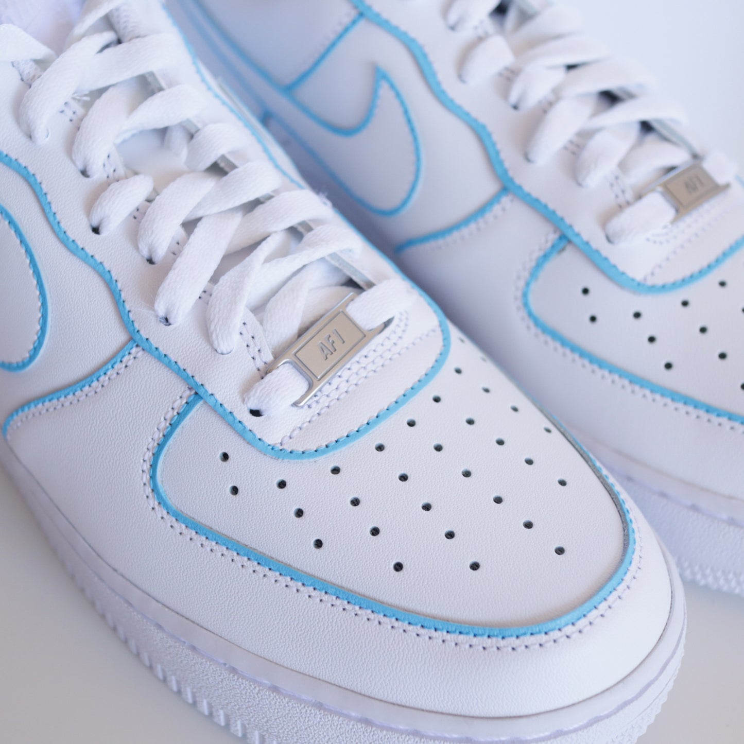 nike air force 1 bleu turquoise sneakers custom outline pastel baskets custom pour femme