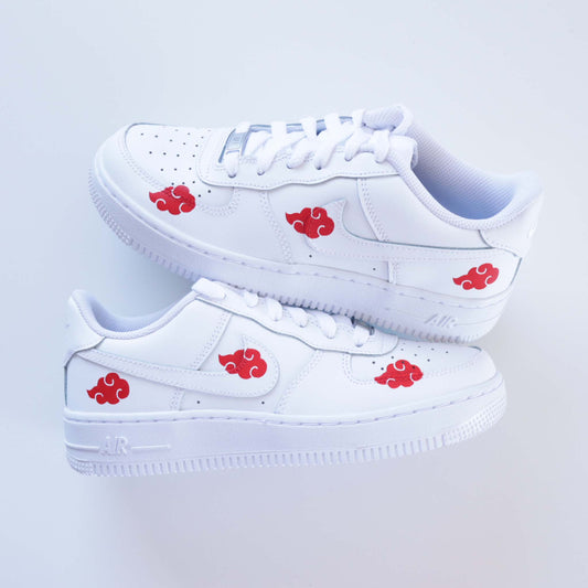 nike air force 1 custom naruto akatsuki sneakers custom homme af1 personnalisable air force manga animé itachi sasuke ninja 