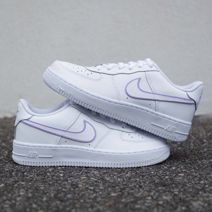 nike air force 1 custom lila baskets custom femme nike violette sneakers custom pastel
