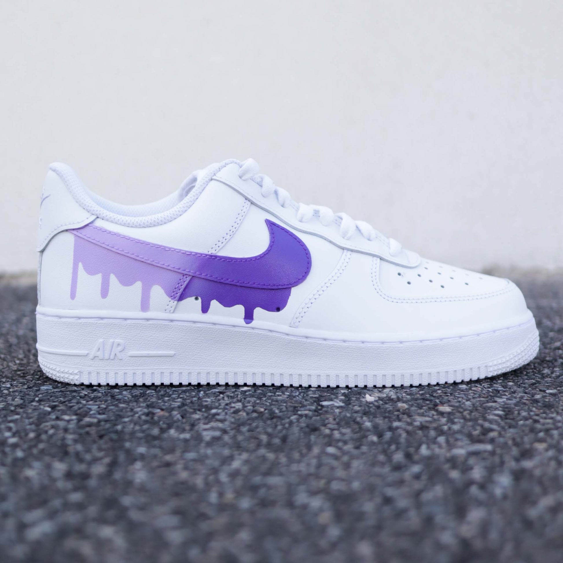 nike air force 1 custom dégradé violet sneakers custom pour femme nike af1 pastel lila personnalisable 