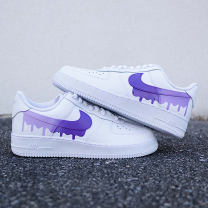 nike air force 1 custom dégradé violet sneakers custom pour femme nike af1 pastel lila personnalisable 