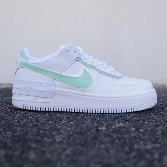 nike air force 1 shadow custom vert pastel sneakers nike custom menthe baskets personnalisées pour femme