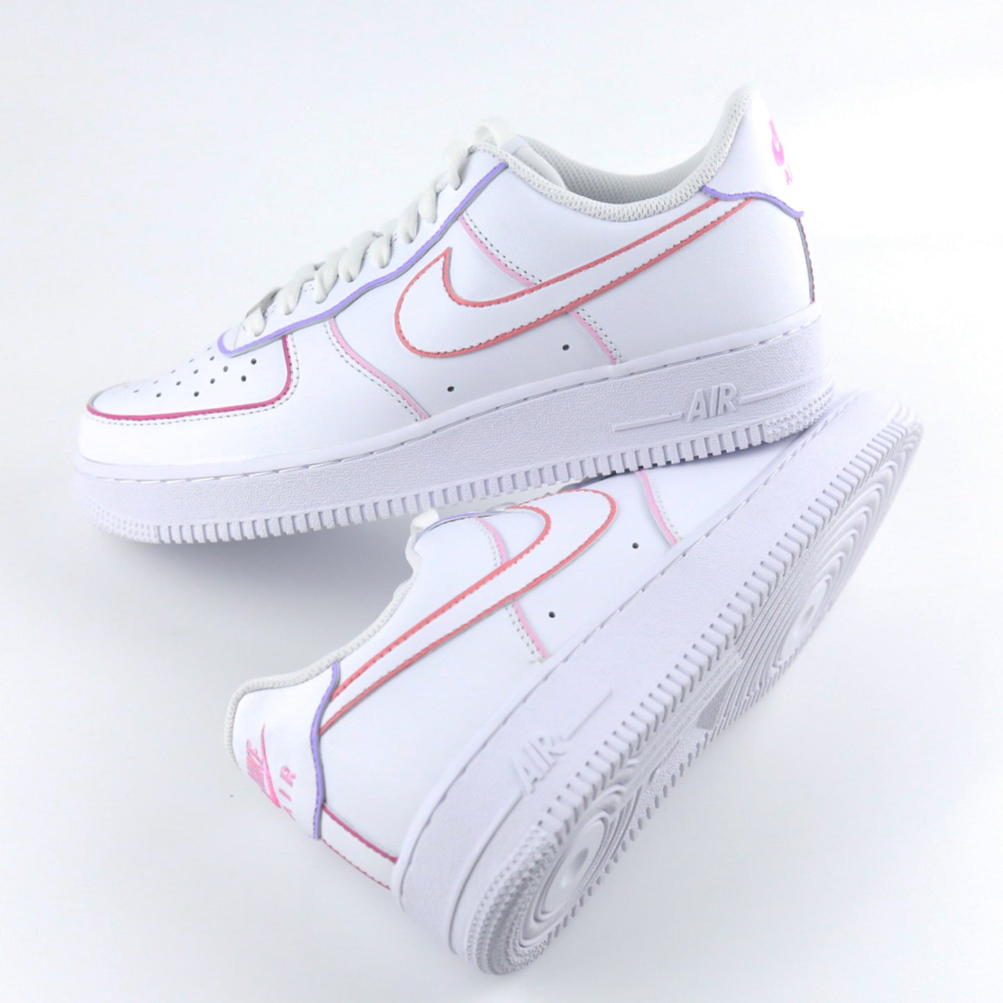 nike air force 1 contours pastel outline sneakers femme af1 rose violet clair