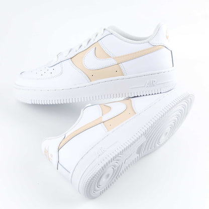 nike air force 1 custom beige clair pour femme baskets custom pastel pour enfants sneakers nike personnalisables