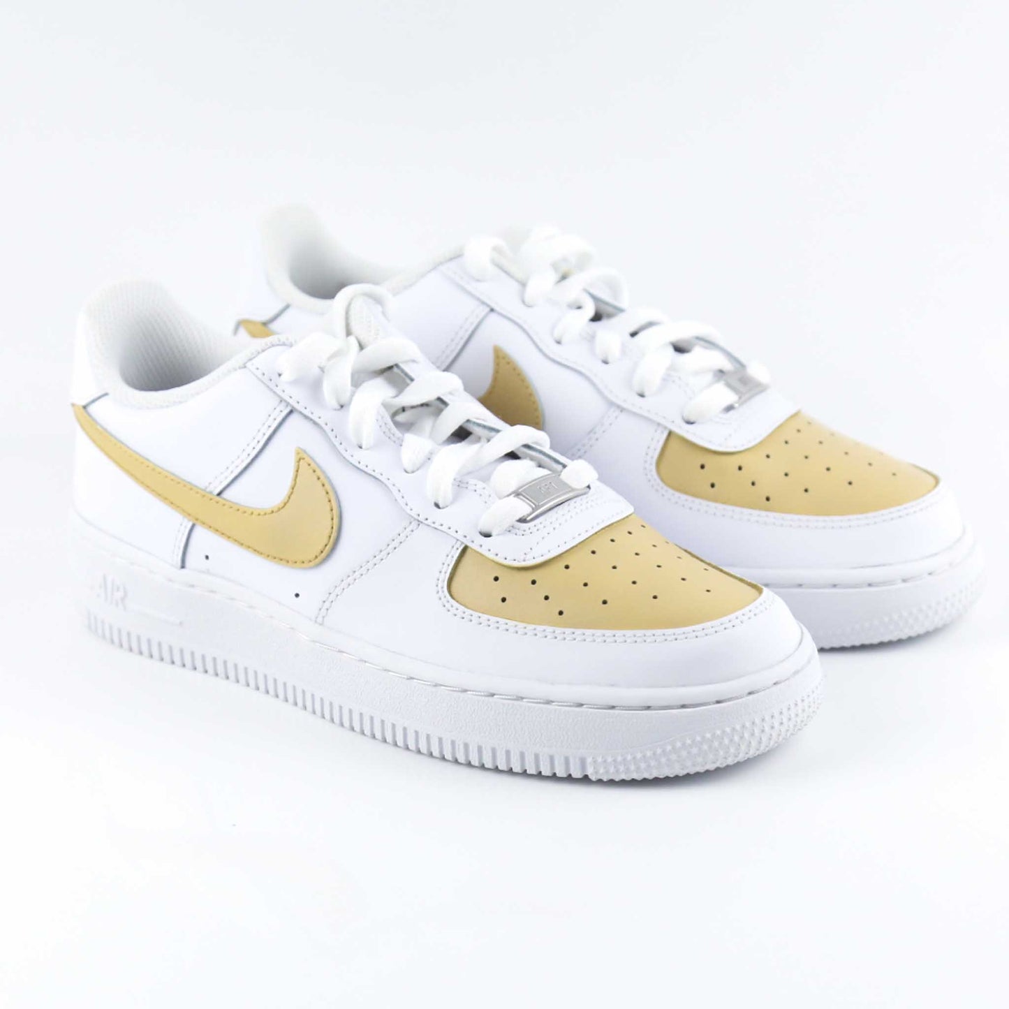 nike air force 1 custom beige sable baskets custom pour femme sneakers personnalisable af1 pastel