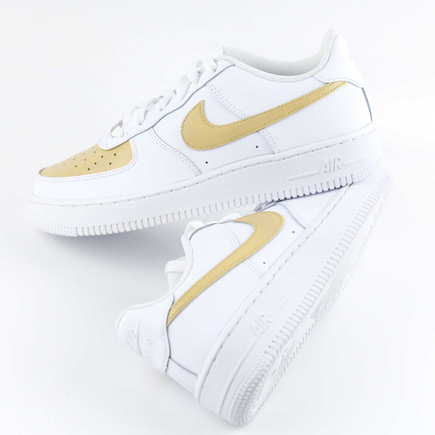 nike air force 1 custom beige sable baskets custom pour femme sneakers personnalisable af1 pastel