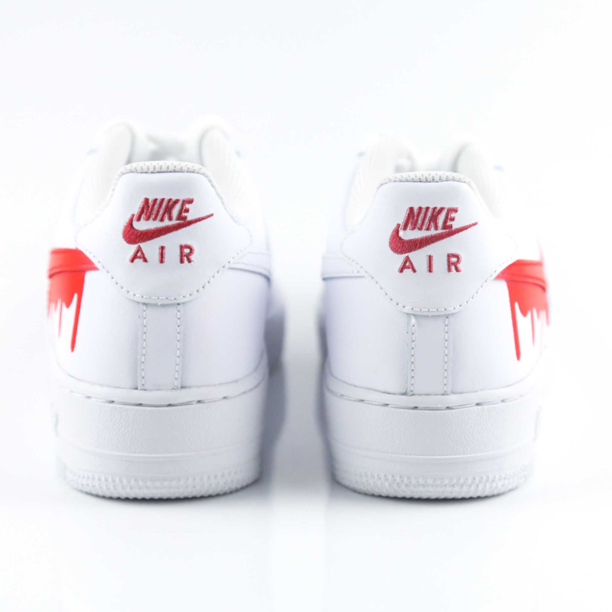 nike air force 1 custom drip rouge pour homme sneakers custom et baskets personnalisées unisexe af1 customisable
